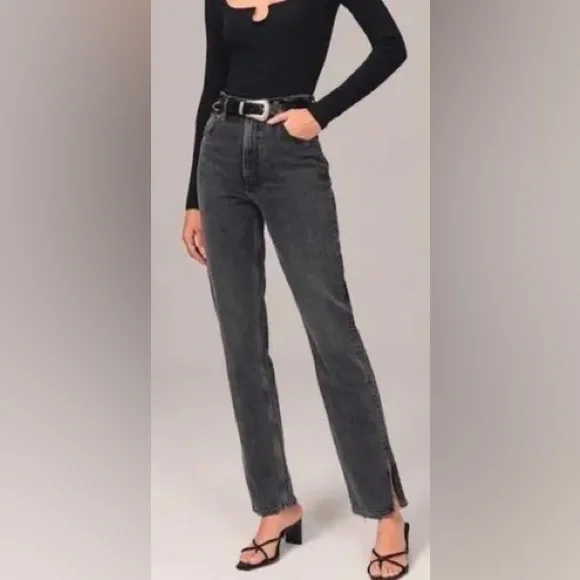 Abercrombie 90S Straight Jeans Sz 2/26S - Picture 2 of 5